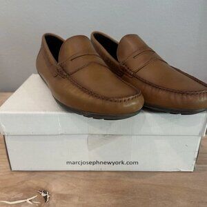 Marc Joseph New York Mens 11 Genuine Leather Slip on Brown Nebraska Napa Loafers